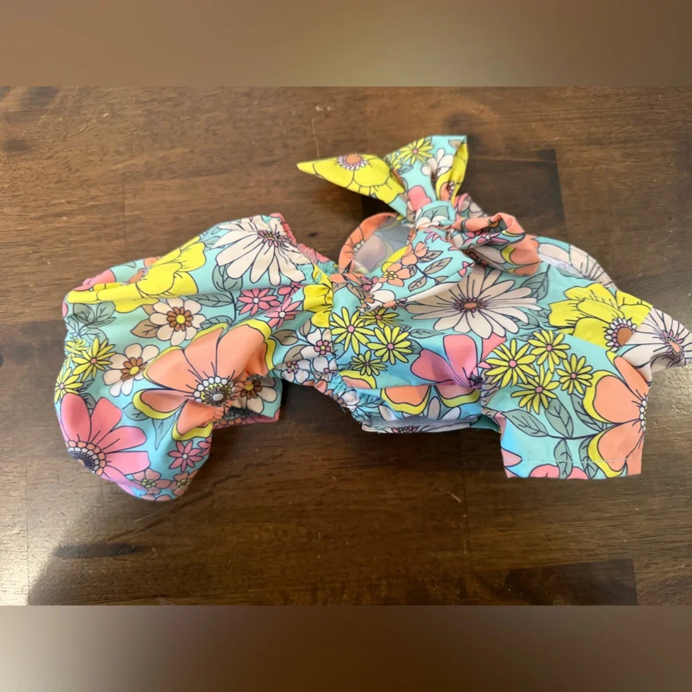 Youly the hippie bow back pet romper size xxs